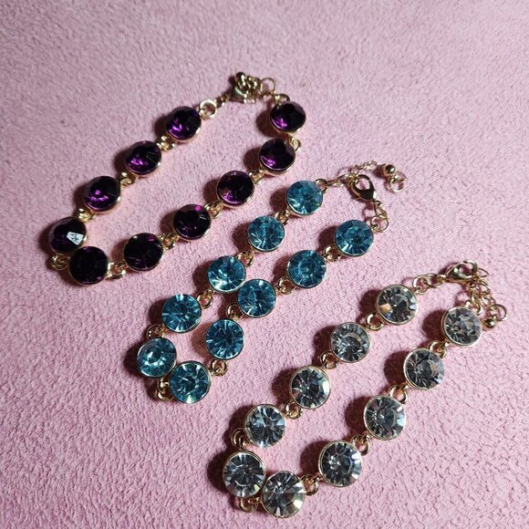 JTV Off Park Crystal Bracelet Set of 3 - Picture 1 of 6